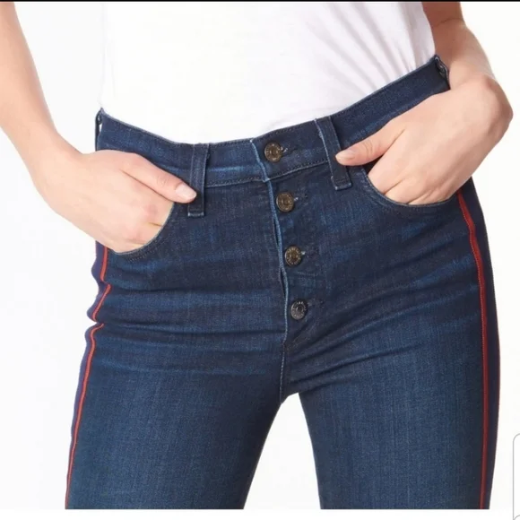 Veronica Beard Carolyn Denim Pants Size 24 Dark Wash Blue - Picture 2 of 3